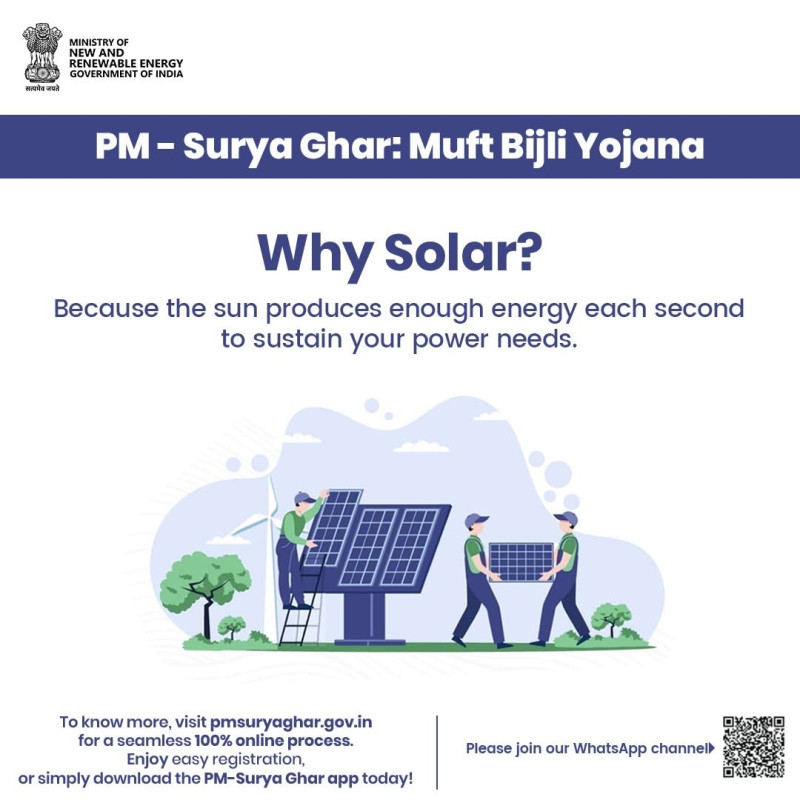 Why rely on the grid when the sun can power your home for free? With PM - Surya Ghar: Muft Bijli Yojana, enjoy free electricity & long-term savings!
