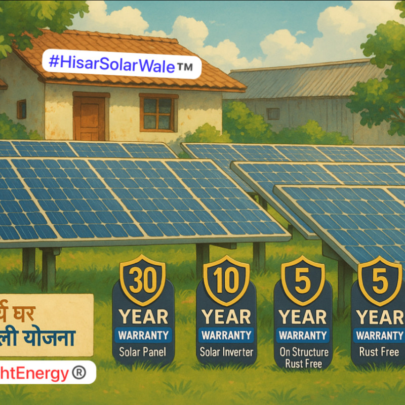 Get Warranty on Solar Plate, Inverter, Rust Free Structure & AC/DC Protection Box for Solar system under PM Surya Ghar Muft Bijli Solar Subsidy Scheme